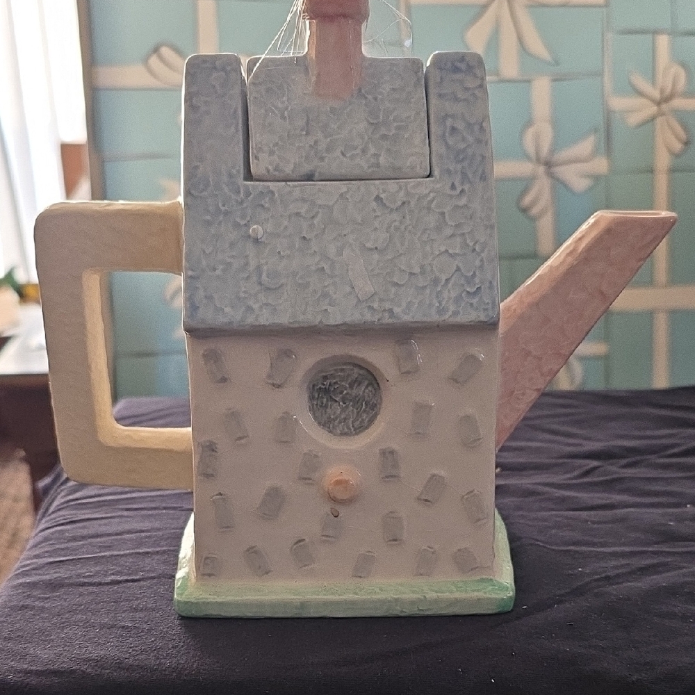 Whimsical House-Shaped Teapot